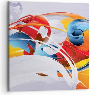 Produktbild von Bild auf Leinwand - Leinwandbild - Abstraktion modern - 70x70cm - Wand Bild - Wanddeko - Wandbilder - Leinwanddruck - Bilder - Kunstdruck - Wanddekoration - Leinwand bilder - Wandkunst - AC70x70-3529