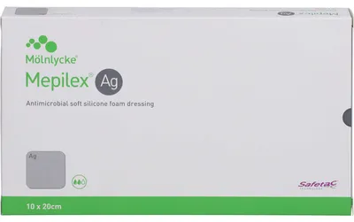 Produktbild von Mepilex Ag Schaumverband 10x20 cm steril 5 St
