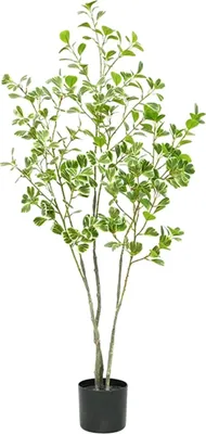 Produktbild von Künstlicher Ficusbaum, Seidenblumenmaterial, herzförmige Blätter, pflegeleicht, wie gezeigt, 120cm