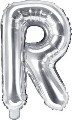 Obrázok produktu pre Fóliový balón Písmeno R 35 cm, strieborný