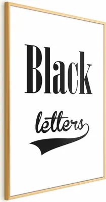 Produktbild von Posterpapier Poster - Black Letters 29.7x42 cm Text n-A-0767-ao-a