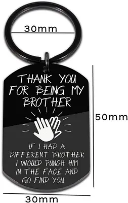 Produktbild von Schwester-Brother Schlüsselanhänger für Brüder - Gruselige Geschenk für Männer - BFF beste Freunde - Schwarz Edelstahl