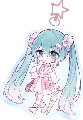 Immagine prodotto di Breloczek akrylowy Hatsune Miku Kawaii na lato - licencjonowany produkt