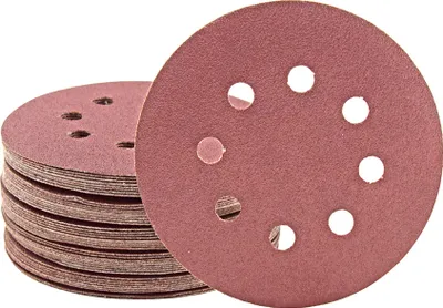 Produktbild von MioTools Fox Klett-Schleifscheiben, 125 mm, 8-Loch, f. Exzenterschleifer, Normalkorund (50 Stk.) K80