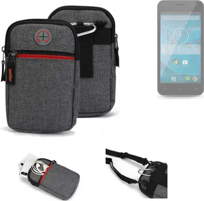 Produktbild von K-S-Trade Holster Gürteltasche kompatibel mit Qilive Q.4868 Handy Tasche Schutz Hülle grau Zusatzfächer 1x