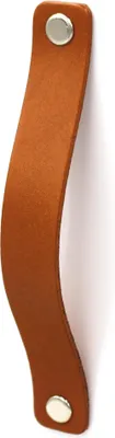 Obrázek produktu pro Kožená nábytková úchytka 128 mm koňaková Černá stromová sada