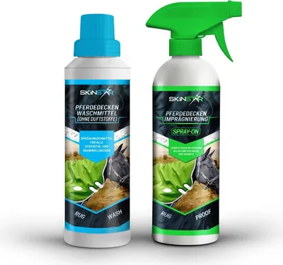 Immagine prodotto di SkinStar detergente per tappeti per cavalli senza profumi + impregnazione spray Rug