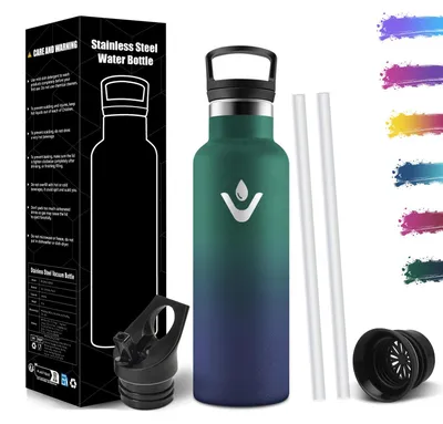 Image de Bouteille d'eau en acier inoxydable pour enfants, 500 ml, sans BPA, thermos, étanche