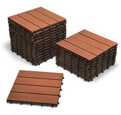 Produktbild von Terrassenfliesen Balkonfliesen WPC 22 Stück=2 m² teakfarben