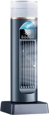 Obrázek produktu pro Černý stolní ventilátor s oscilací 120°, pro vnitřní i venkovní použití, do ložnice i kanceláře