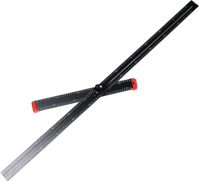 Produktbild von T-förmiger Kombinationslineal aus Aluminiumlegierung, multifunktionales Winkelmaß, verstellbares Messwerkzeug, 1200 mm, schwarz