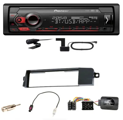 Produktbild von Pioneer MVH-S420DAB Bluetooth DAB+ AUX WAV Autoradio Einbauset für BMW 3er E46