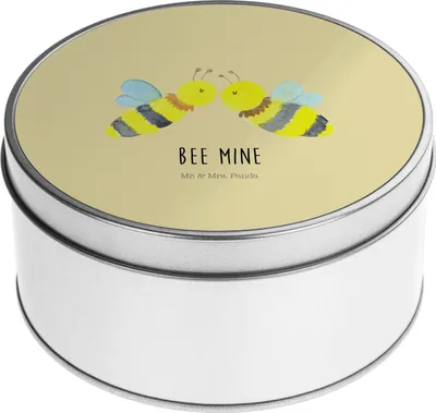 Produktbild von Mr. & Mrs. Panda Dose Biene Liebe - Gelb Pastell - Geschenk, Aufbewahrungsdose, Keksdose, Kaffeedose, keksdosen, Vorratsdosen, Blechdose