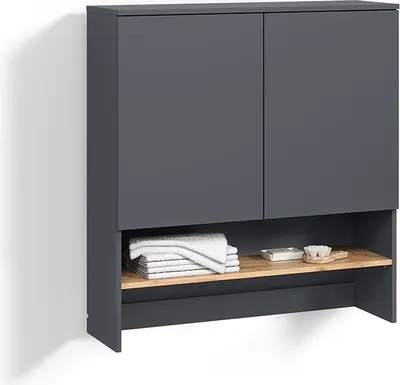 Immagine prodotto di Mobiletto per lavatrice Livinity Paolina Antracite/Rovere dorato 93.6 x 100.4 cm, Model 57397
