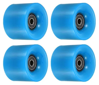 Produktbild von Skateboard Rollen 45x60mm Polyurethan80A Schwarz Blau mit ABEC Lagern