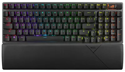 Produktbild von ASUS ROG Strix Scope II 96 Wireless, Verkabelt & Kabellos, USB + RF Wireless + Bluetooth, Mechanischer Switch, AZERTY, RGB-LED, Schwarz