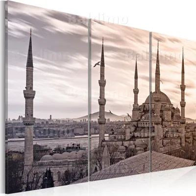 Produktbild von Wandbilder City Türkei 120x80 cm 3 tlg – Bilder Wohnzimmer, Moderne Leinwandbilder, Leinwanddruck, Wanddeko Schlafzimmer 030102-10
