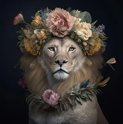 Produktbild von ArtUniverse Glasbild Flower King 100 x 100 cm