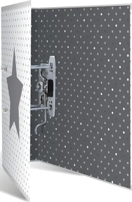 Produktbild von Motivordner A4 70mm Stars weiß gepunktet Packung mit 10 Stück