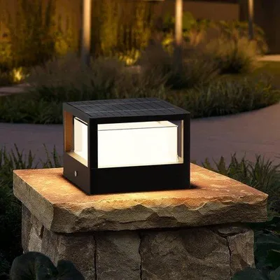 Obrázek produktu pro Černé LED osvětlení do zahrady, hliníkové, teplá bílá, vodotěsné