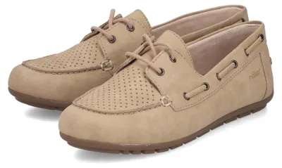 Produktbild von Rieker Damen-Schnürhalbschuh, Farbe:beige/schlamm, EU Größe:36