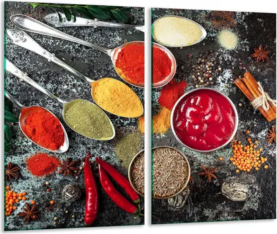 Image de Plaques de recouvrement pour cuisinière 2 pièces 30x52 Couverture pour plaque vitrocéramique verre épices