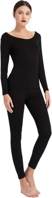Immagine prodotto di Set di intimo termico da donna con scollo rotondo, estremamente sottile e realizzato in modal