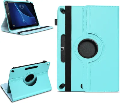 Produktbild von Tablet Tasche Samsung Galaxy Tab A6 10.1 Hülle Schutzhülle Drehbar Case Cover Farben:Türkis