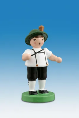 Produktbild von Holzfigur Musikkantendirigent mit Hut stehend Höhe 7cm NEU