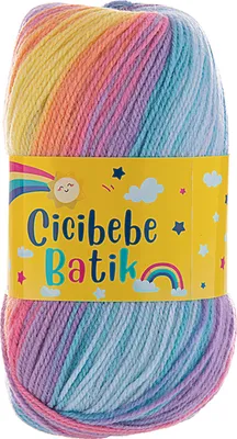 100g Farbverlaufsgarn Cicibebe Batik 33 Bunte Straße