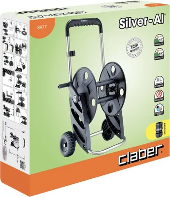 Produktbild von claber® Schlauchwagen-Kit – Hochwertig, leicht und rostfrei