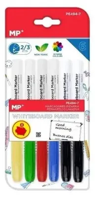 Zdjęcie produktu dla Marker do tablic 2,0/3,0mm 5 kolorów 6szt