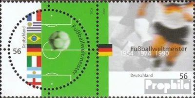 Produktbild von Briefmarken BRD (BR.Deutschland) 2002 Mi 2258-2259 Paar (kompl.Ausg.) FDC Fußballweltmeister