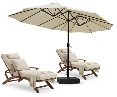 Immagine prodotto di Ombrellone, doppio lato, ombrellone, ombrellone da giardino, beige