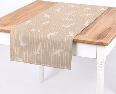 Produktbild von SCHÖNER LEBEN. Tischläufer Iconic Seagull Stripe Möwen Streifen natu