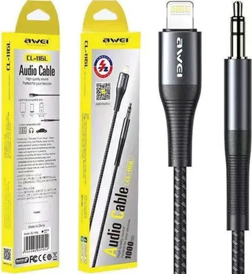 Produktbild von Awei Adapter Cl-116L Blitz/Buchse 3.5 Szary/Dunkel Grau