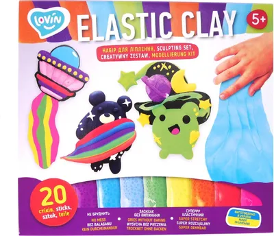 Produktbild von Knetmasse Lovin Elastic Clay, 20 Stück