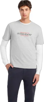 Produktbild von Guess Herren Kurzärmeliges T-Shirt in Grau mit einem sportlichen Design