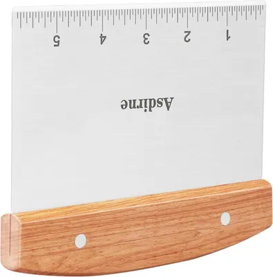Produktbild von Teigschaber Edelstahl Holzgriff Gebäckschaber 15CM Square Round