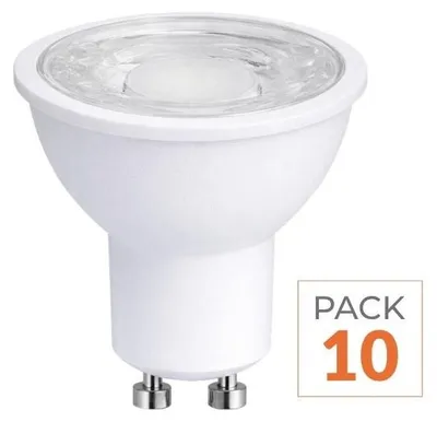 Produktbild von 10er-Pack – GU10-LED-Glühbirne 9,5 W – Warmweiß 2300 K – 3500 K