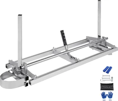 Produktbild von SucceBuy Přenosná pila, vodicí lišta 14"-36", pozinkovaná ocel, tloušťka pilových desek 0,2"-11,81", pila na řezání řeziva pro stavebníky, stříbrná barva