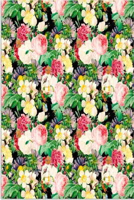 Produktbild von MuchoWow® Poster Blumen - Frühling - Muster 120x180 cm - Kunstposter
