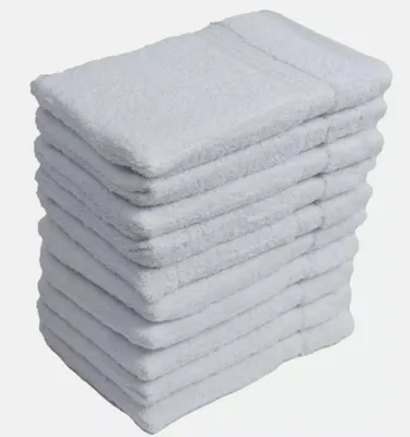 Produktbild von 10 x Waschhandschuhe Waschlappen Seiflappen Seiftuch Lappen Handschuh Frottee, 100% Baumwolle, Weiß