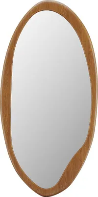 Produktbild von Spiegel oval - Kautschukholz - 50 x 100 cm - Holzfarben - FUJIAN