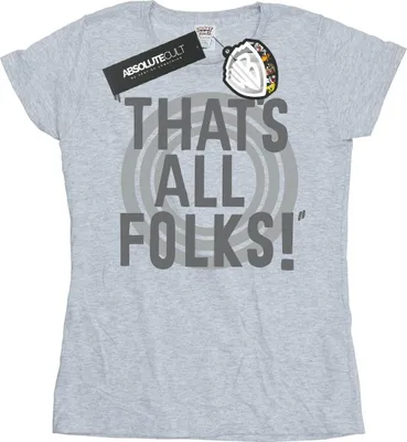 Produktbild von Looney Tunes - "That's All Folks" T-Shirt für Damen BI26578 (L) (Grau)