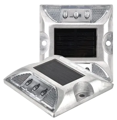 6er-Set Solar-Bodenmarkierungslampen, LED, wasserdicht, weiß, für Einfahrt