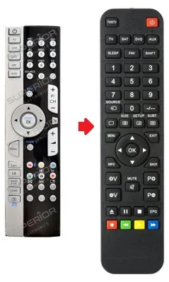 Produktbild von Ersatz Fernbedienung passend für Medion Tevion MD30134 / MD30238 / MD30726