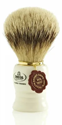 Image de Blaireau Omega 641 Super Badger avec manche résine