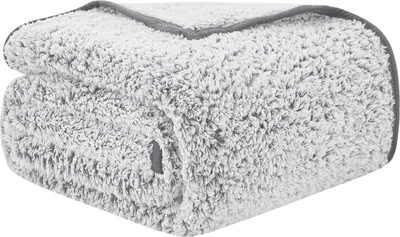Produktbild von Sherpa Decke Kuscheldecke Flauschig Sofadecke Doppelgesicht Extra Weich Warme Wendbare Flauschige Decke für Sofa und Bett Grau 130x150cm