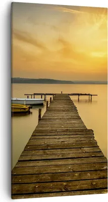Produktbild von Bild auf Leinwand - Leinwandbild - See Brücke - 55x100cm - Wand Bild - Wanddeko - Wandbilder - Leinwanddruck - Bilder - Kunstdruck - Wanddekoration - Leinwand bilder - Wandkunst - PA55x100-3673